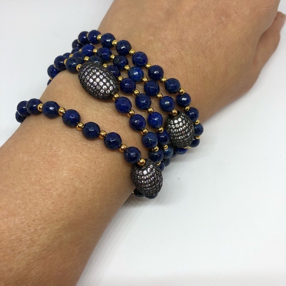Agate wrap/stackable bracelets - Picture 3 of 3